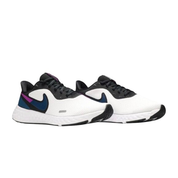 Womens Nike Revolution 5 White Blue Running Shoes Size 7.5 NEW BQ3207 102 - Picture 4 of 7
